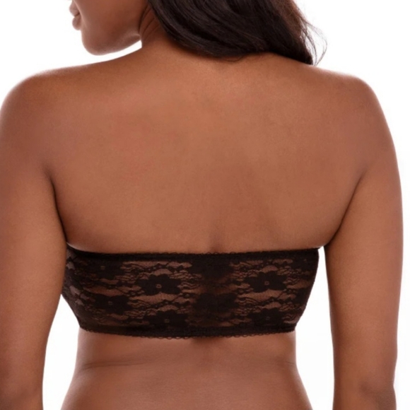 Rene Rofe Black Lace Bandeau Bra - Picture 2 of 9